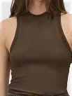 CAMILLA AND MARC - Raha high-neck tank in espresso brown