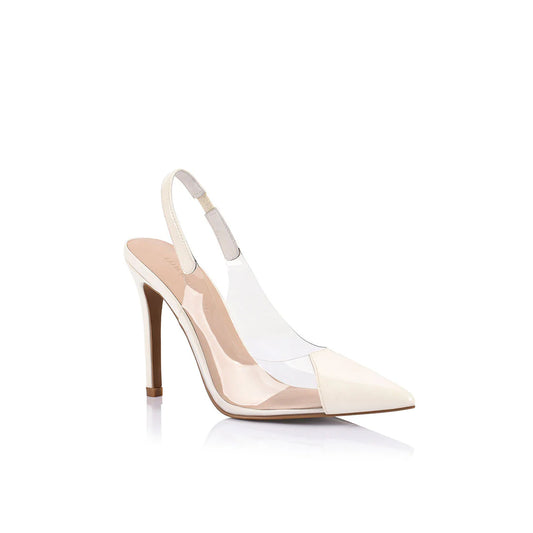 LANA WILKINSON Romy Slingback Heel Pump-Ivory