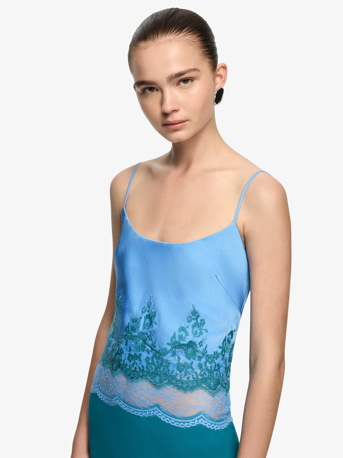 BEC + BRIDGE - Orsina Scoop Maxi Dress in Azure Blue/Jade.
