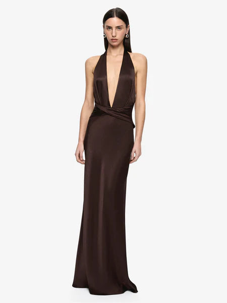 BEC + BRIDGE - IRINA MAXI DRESS in Dark Choc