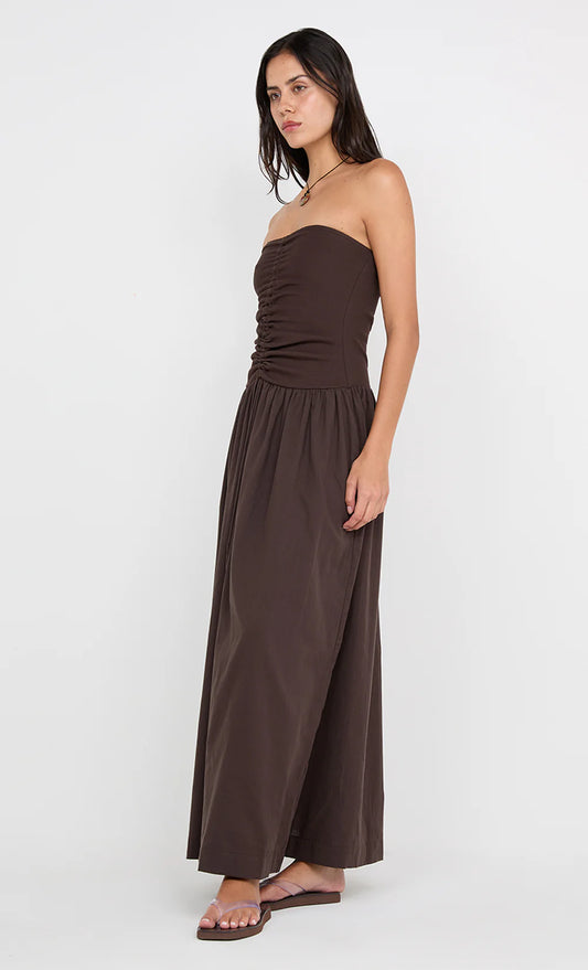 BEC +BRIDGE Ione Maxi Dress-dark chocolate