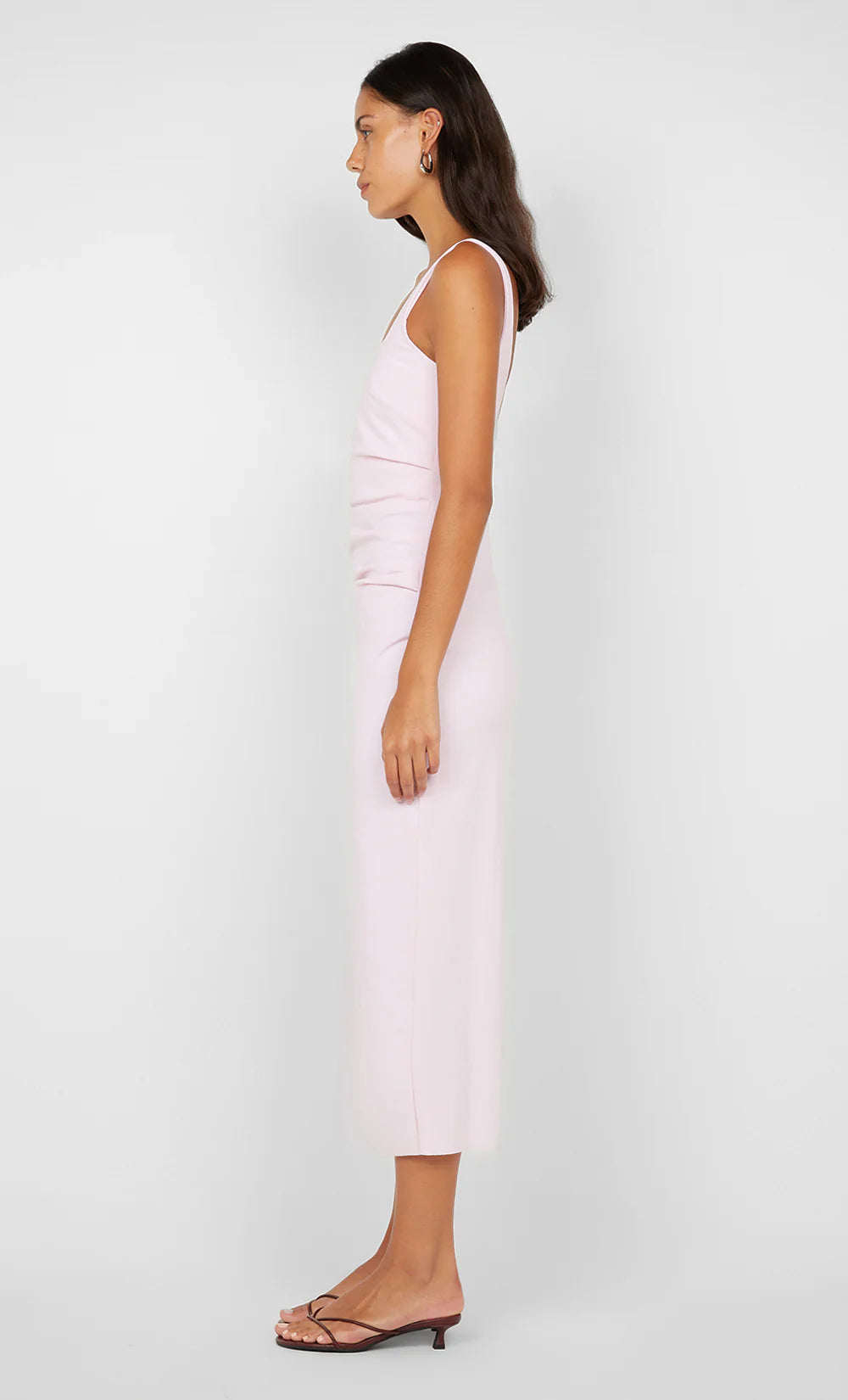 BEC + BRIDGE - Aveline Tuck Midi Dress in Ballet Pink