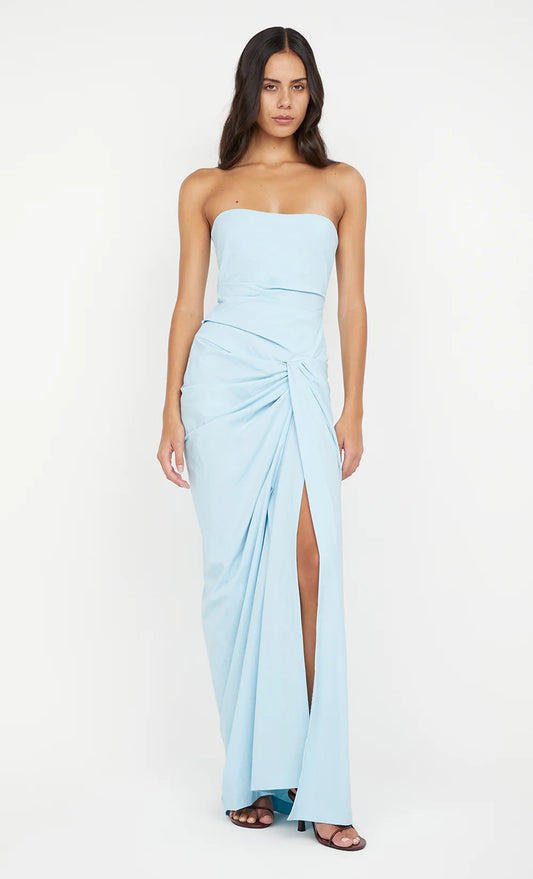 BEC + BRIDGE Domenic Strapless Dress in Sky Blue