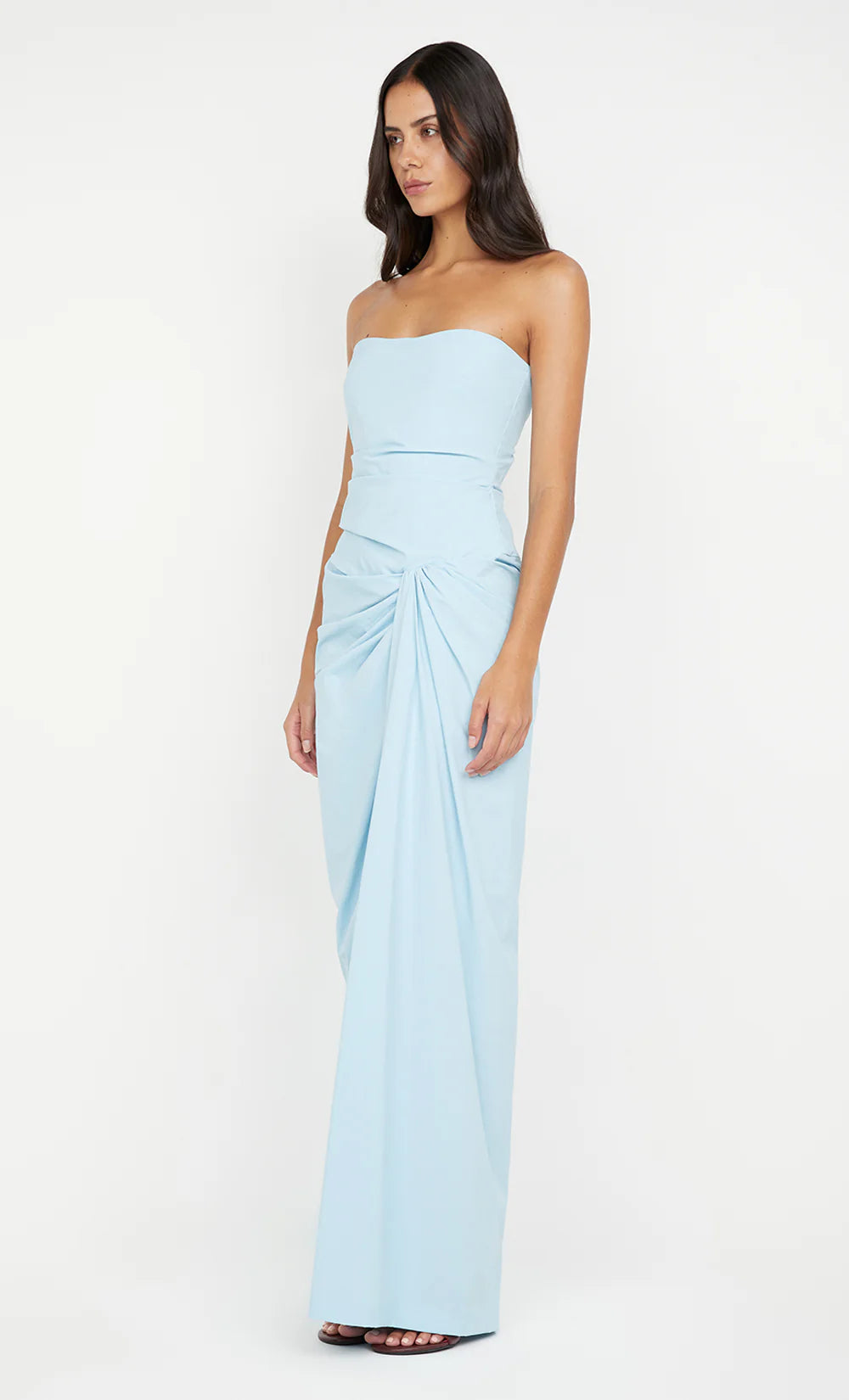 BEC + BRIDGE Domenic Strapless Dress in Sky Blue