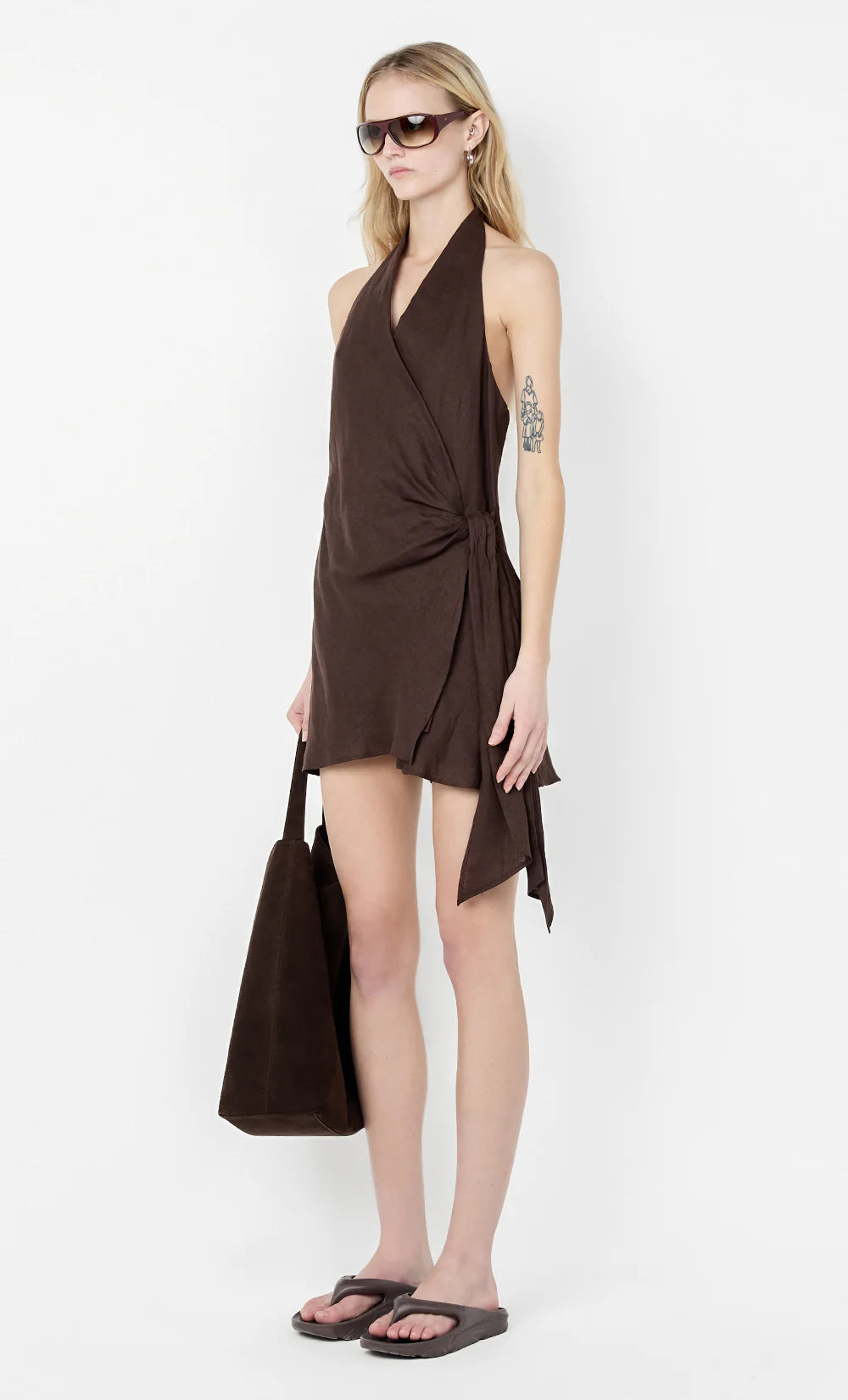 BEC + BRIDGE Aubree Wrap Mini-chocolate