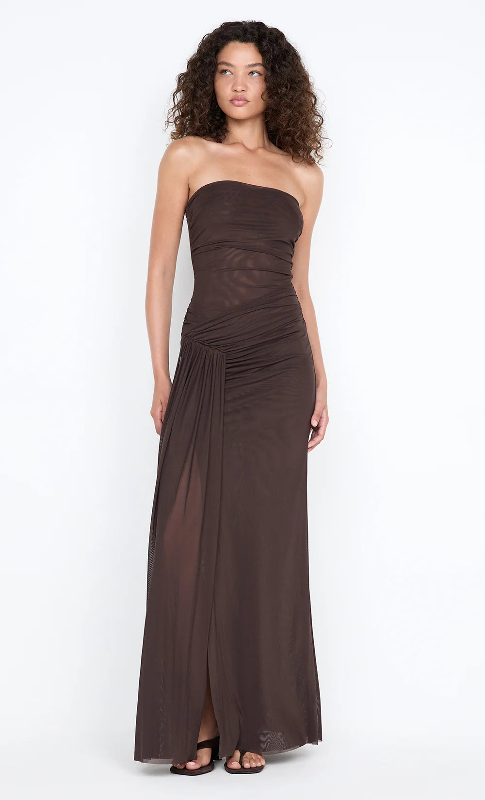 BEC + BRIDGE - Ida Strapless Dress Dark Chocolate