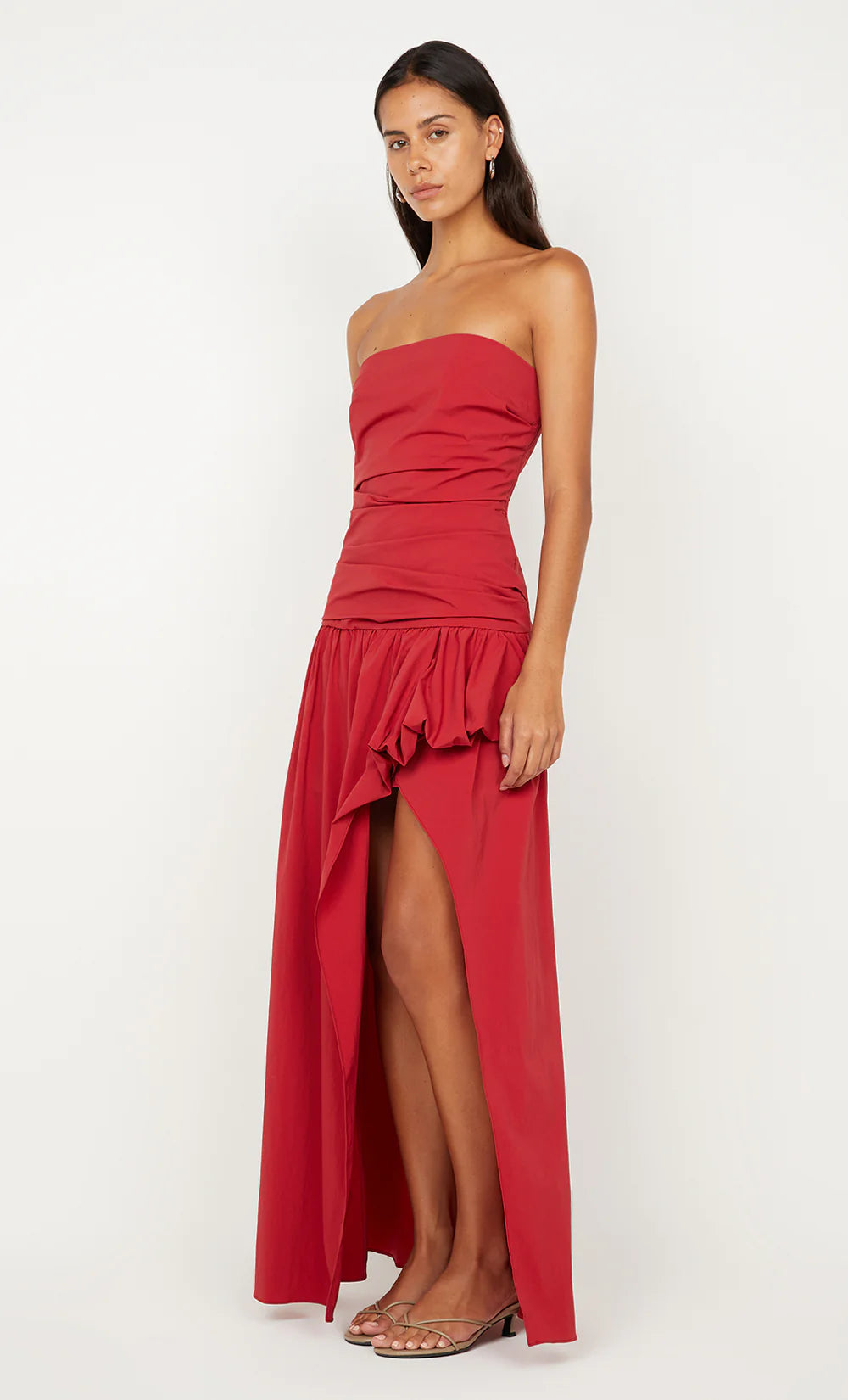 BEC + BRIDGE - Dante Strapless Maxi Dress in Cherry