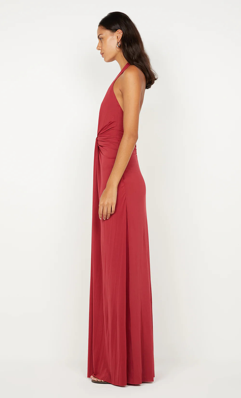 BEC + BRIDGE Susie Plunge Maxi Dress-cherry