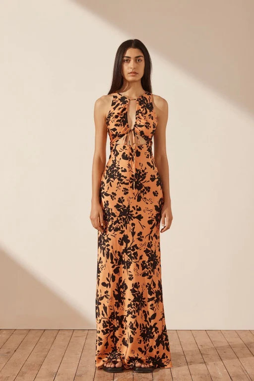 SHONA JOY Solare Cut Out Front Maxi Dress