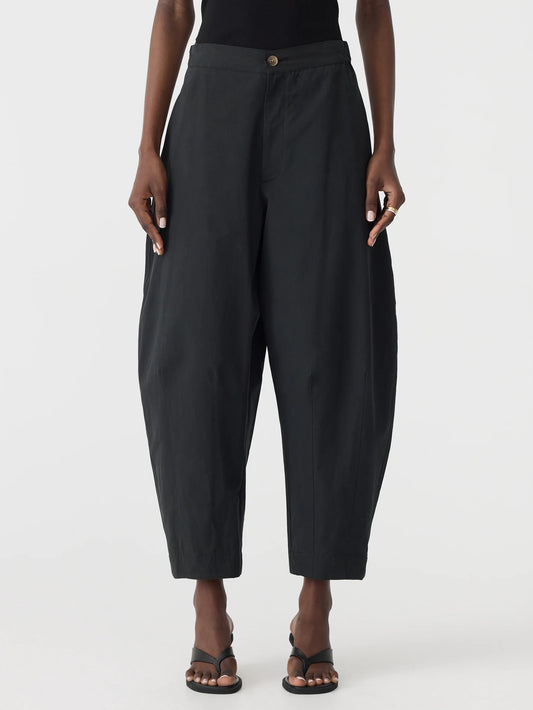 BASSIKE Crushed Cotton Summer pant-black