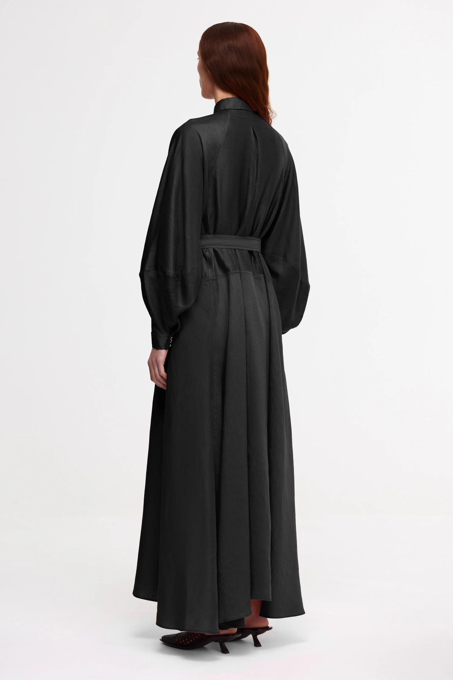 ACLER Pennarly midi dress-charcoal