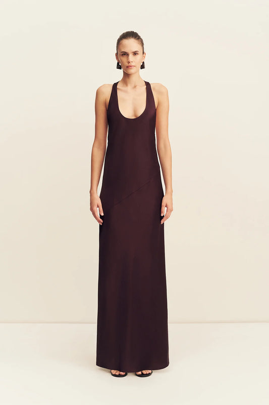 Shona Joy - Savanna Racer Back Maxi dress IN PLUM