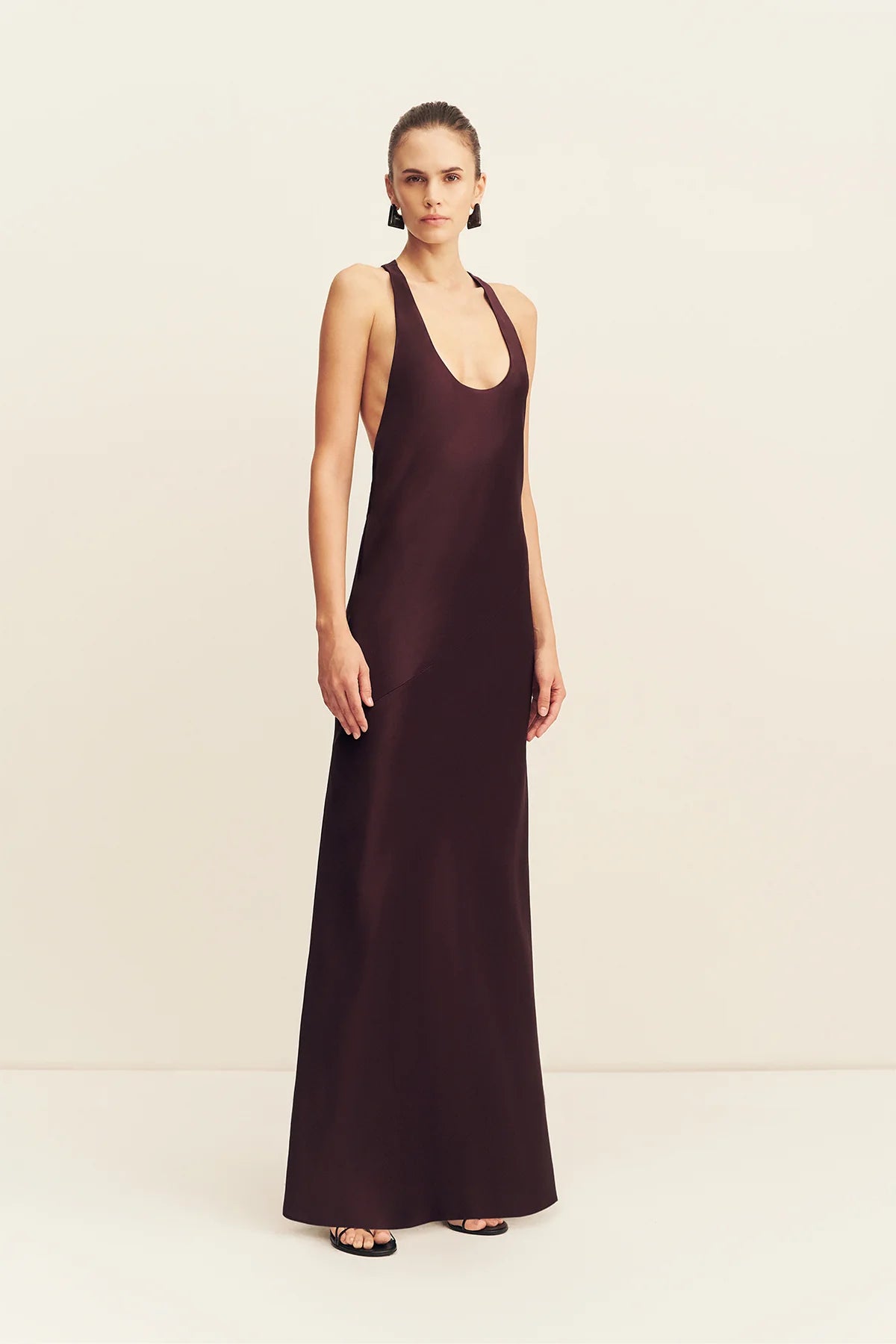 Shona Joy - Savanna Racer Back Maxi dress IN PLUM
