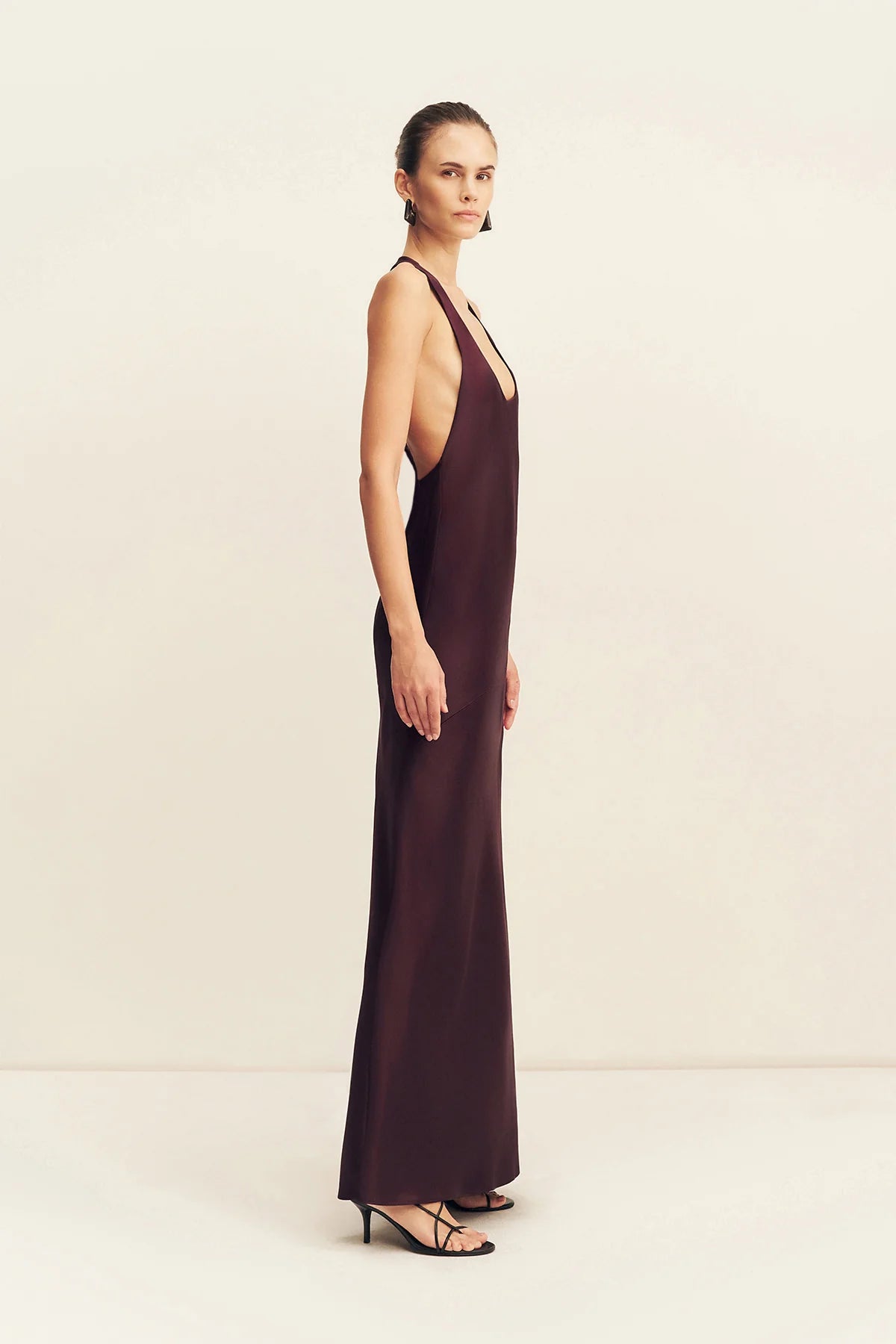 Shona Joy - Savanna Racer Back Maxi dress IN PLUM