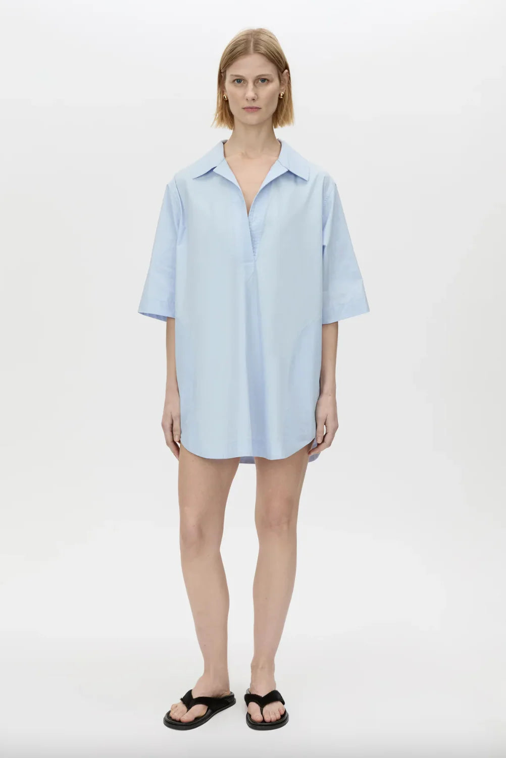 CAMILLA AND MARC - Cumulus Shirt Cotton Dress in Light Blue.