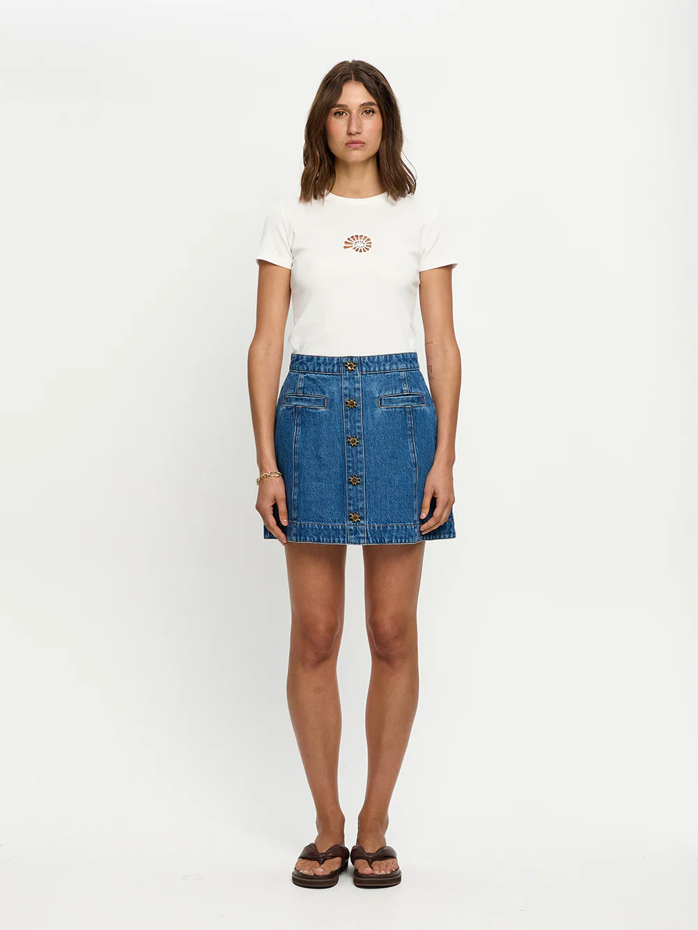 KIVARI - Shea Denim Skirt in Indigo