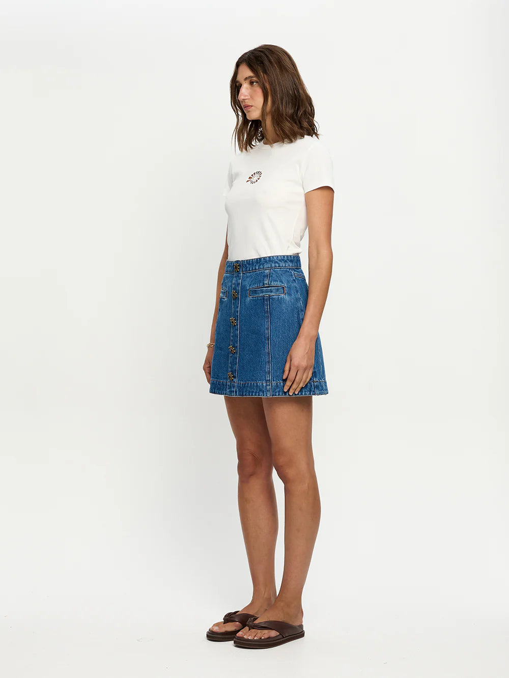 KIVARI - Shea Denim Skirt in Indigo