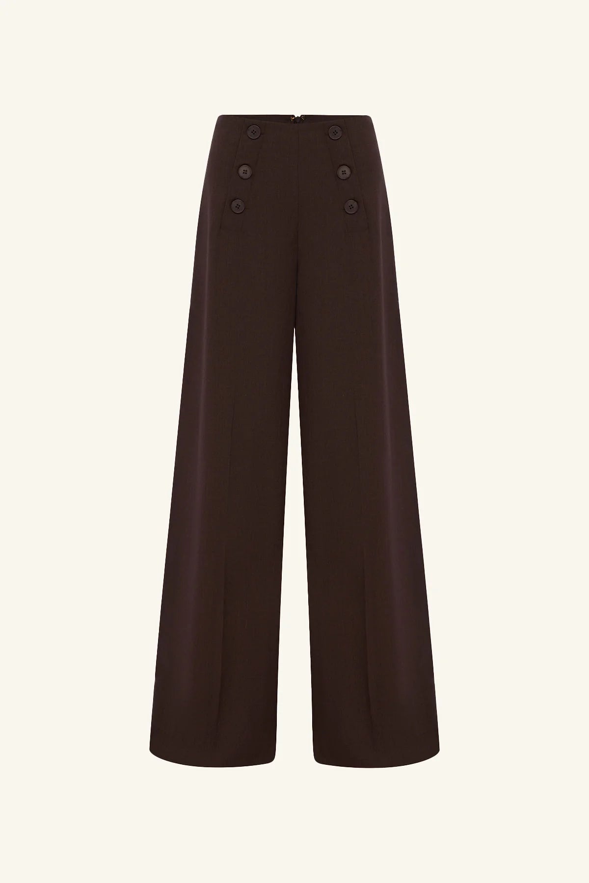 SHONA JOY - Asher Button Wide Leg Pant in Ristretto