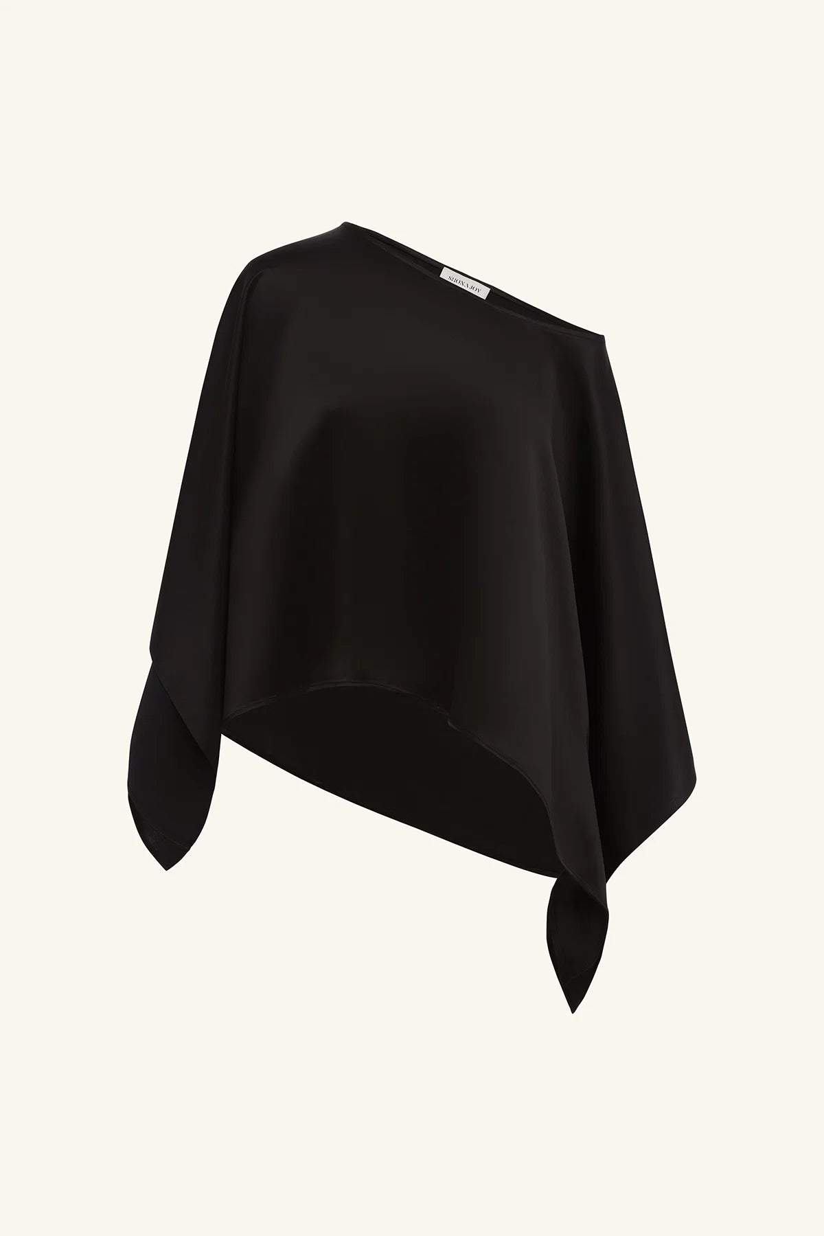 Shona Joy - Savanna Draped Cape Top IN BLACK