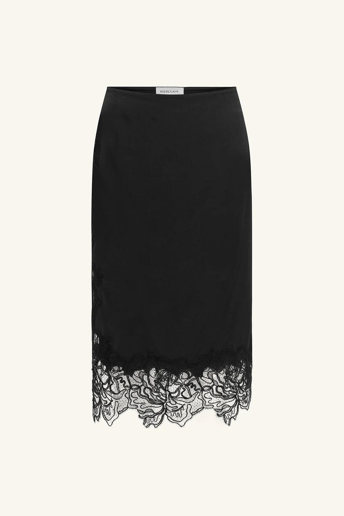 Shona Joy - Eniko Lace Split Midi Skirt IN BLACK