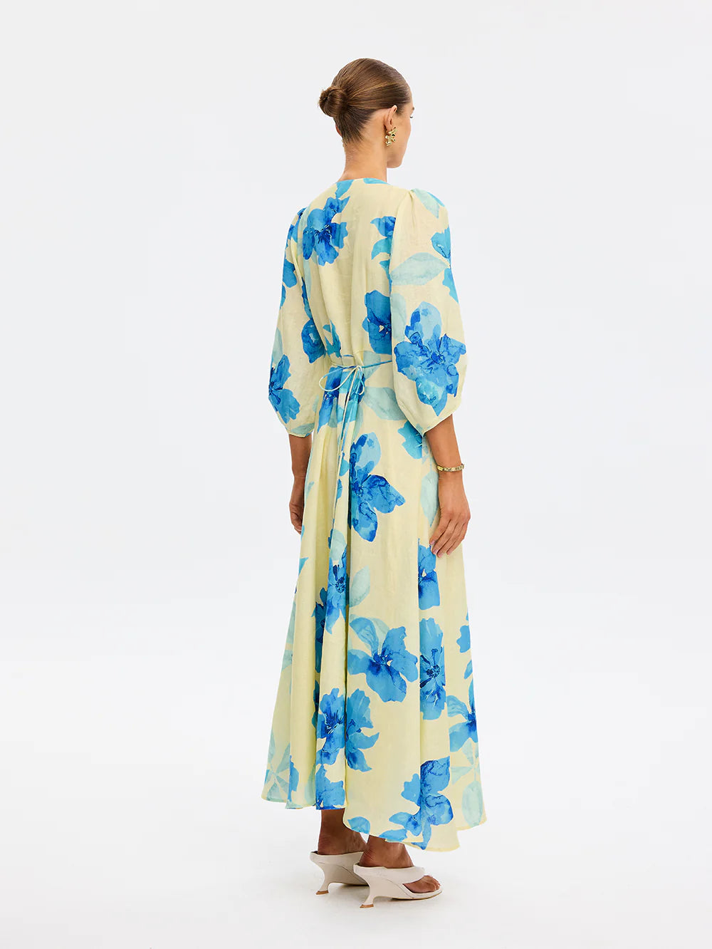 KIVARI - Sophie Maxi Dress - Yellow/Blue