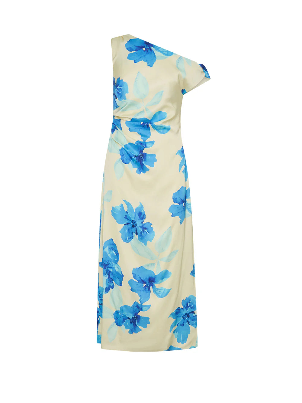 KIVARI Sophie Midi Dress Yellow Blue
