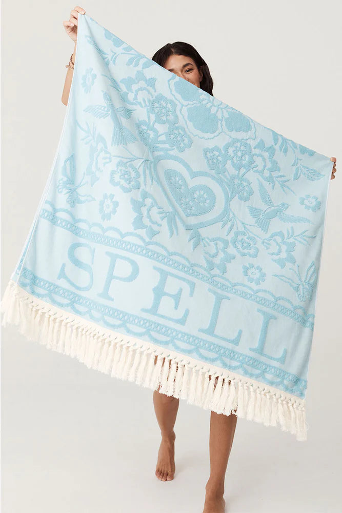 SPELL Love Note Towel- blue