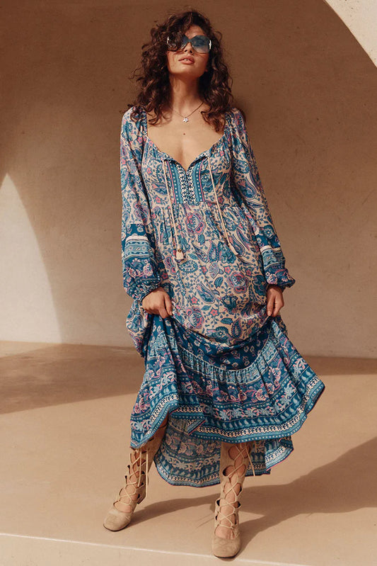 SPELL Marmont Gown-Lapis