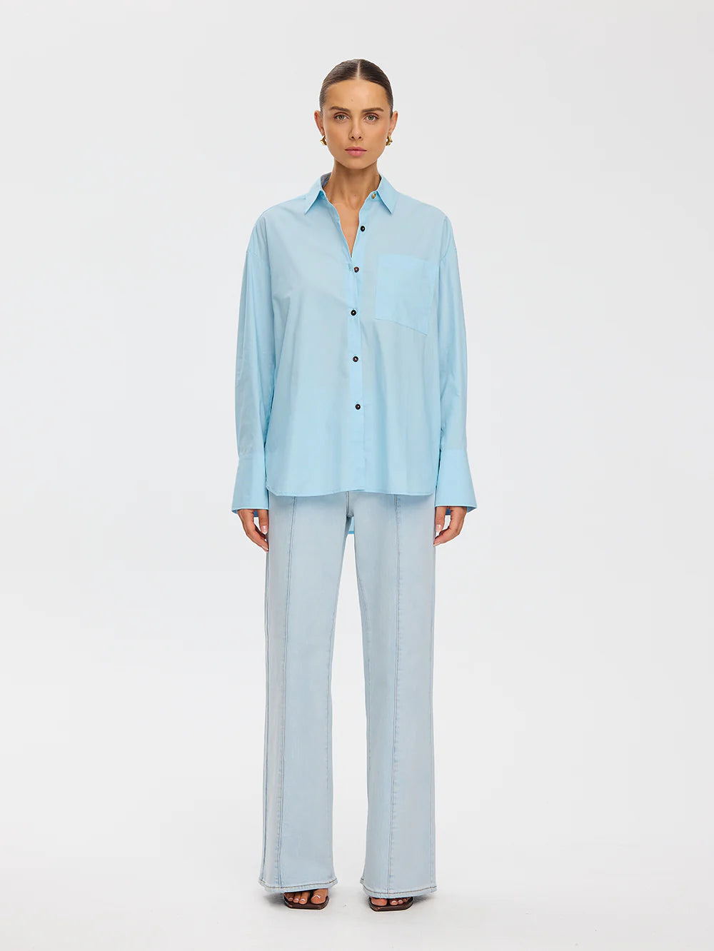 KIVARI - Becky Shirt in Sky Blue