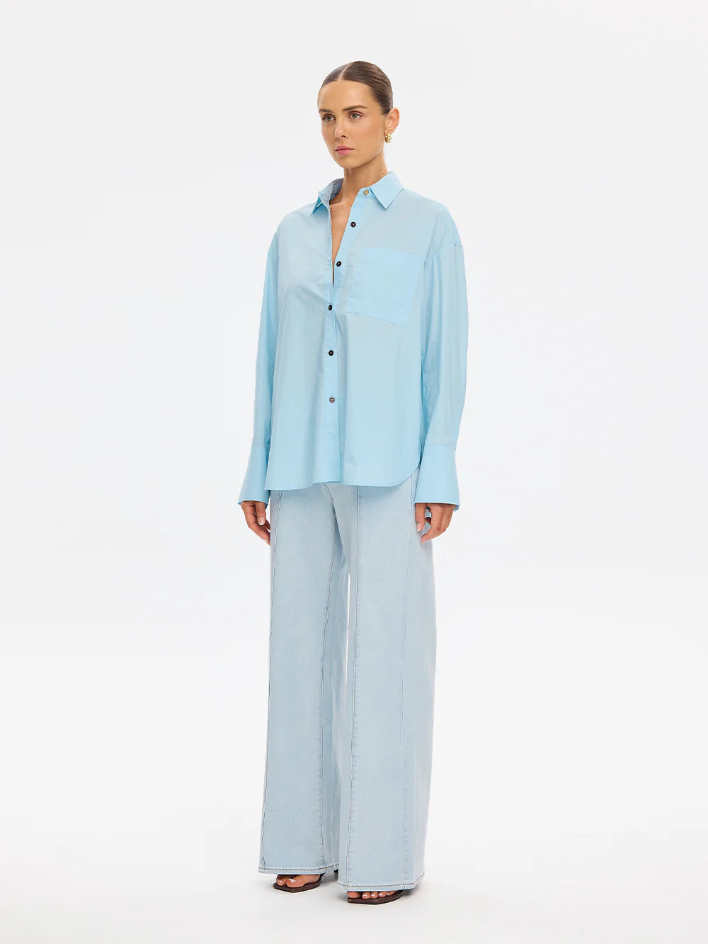 KIVARI - Becky Shirt in Sky Blue