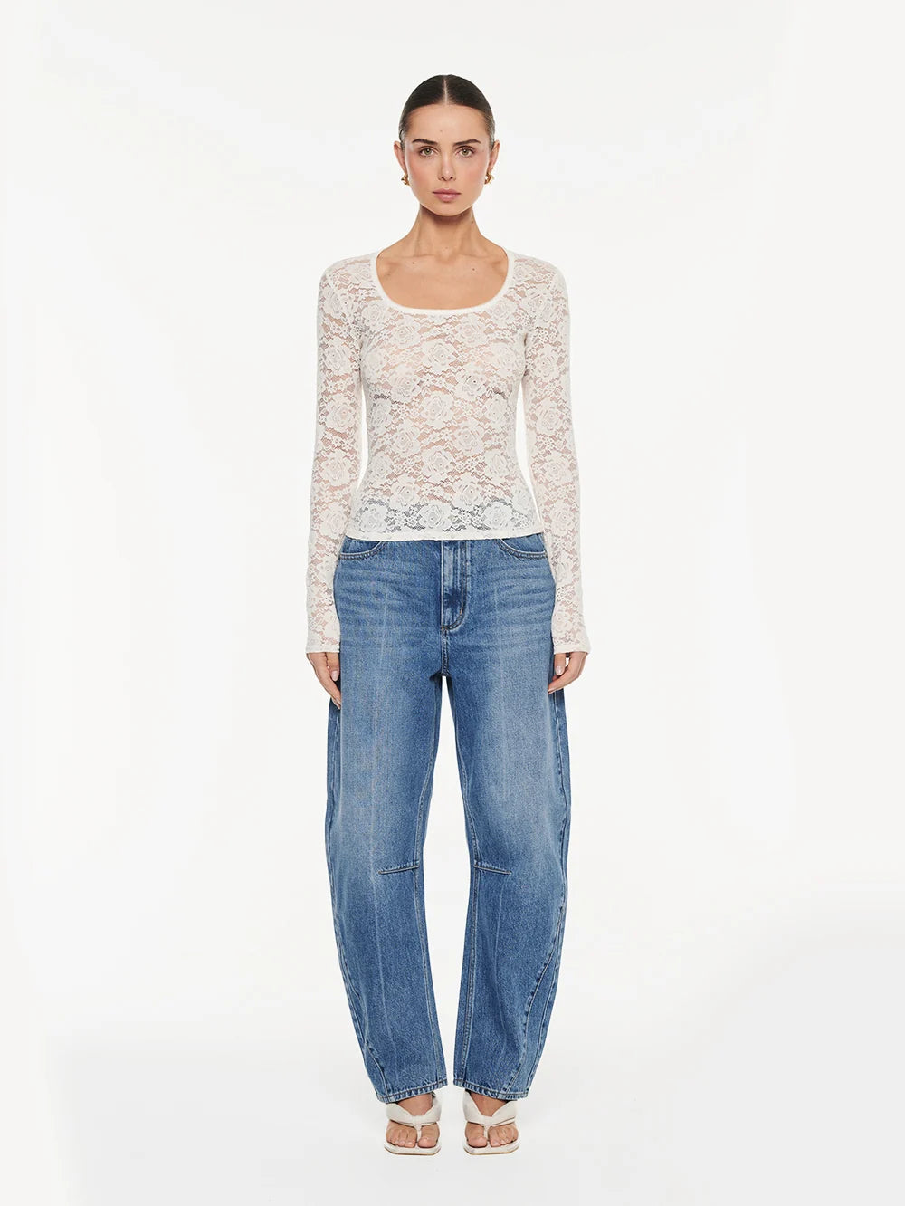 KIVARI - Bonnie Lace Top in Ivory