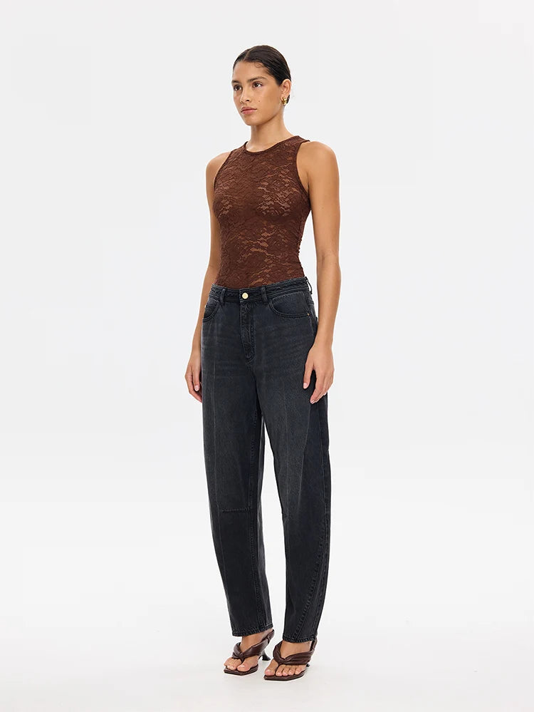 KIVARI - Bonnie Lace Tank in Brown