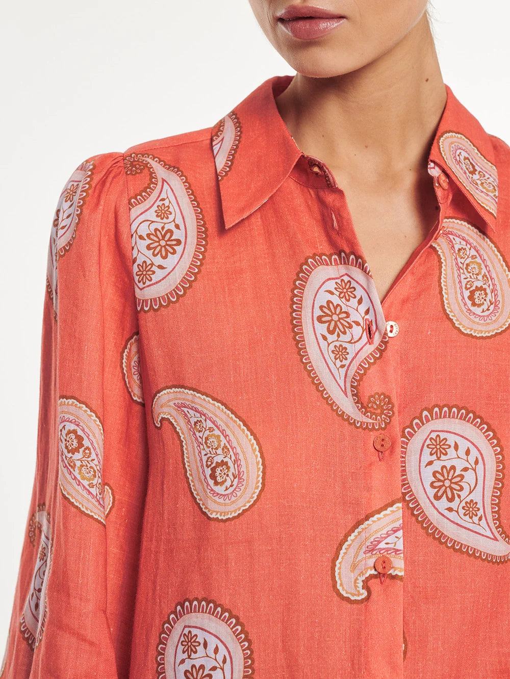 KIVARI - Ezra Blouse in Red