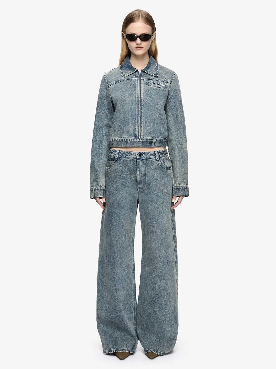 Bec + Bridge Teo Cropped Jacket in VINTAGE BLUE