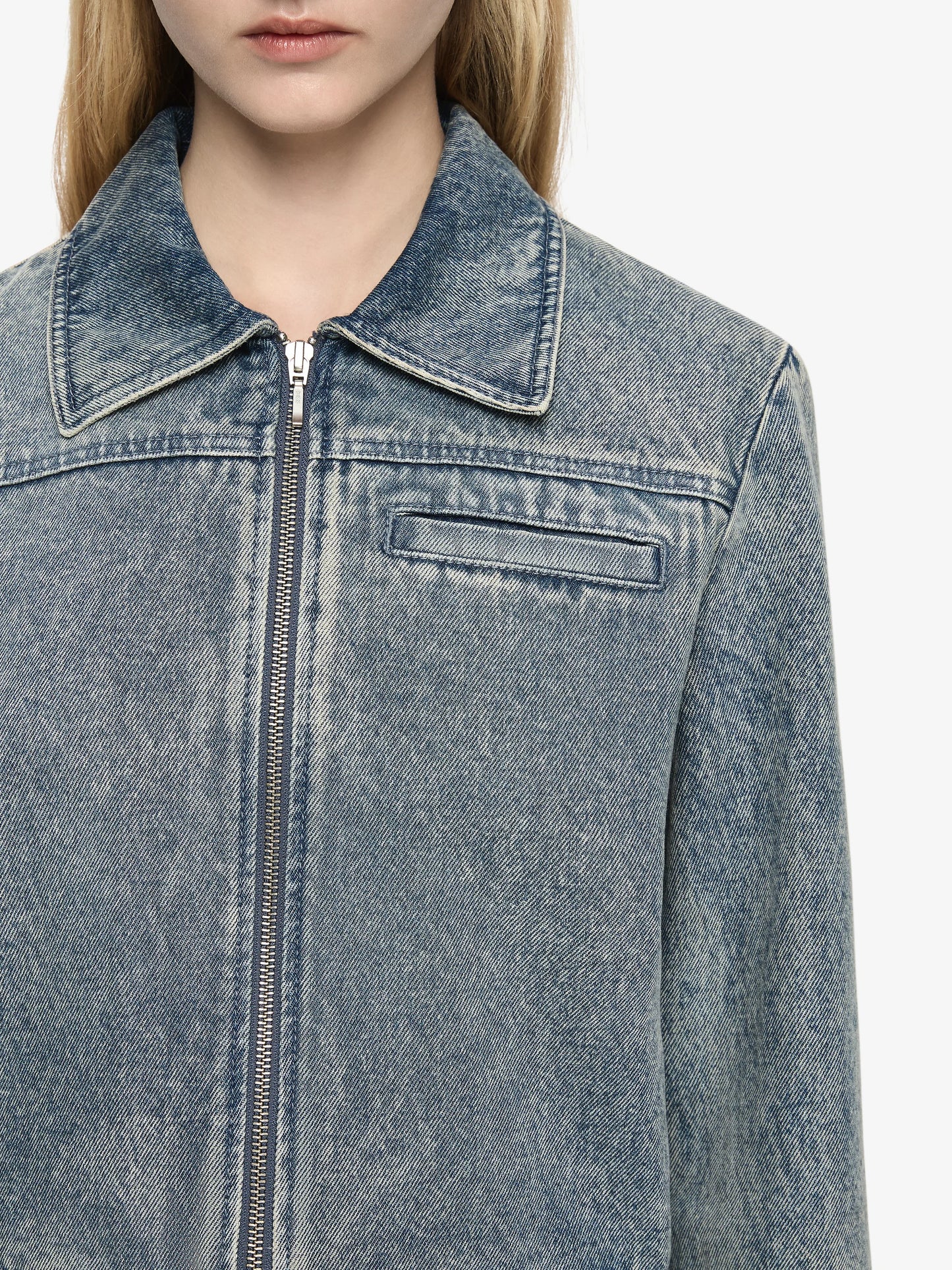 Bec + Bridge Teo Cropped Jacket in VINTAGE BLUE