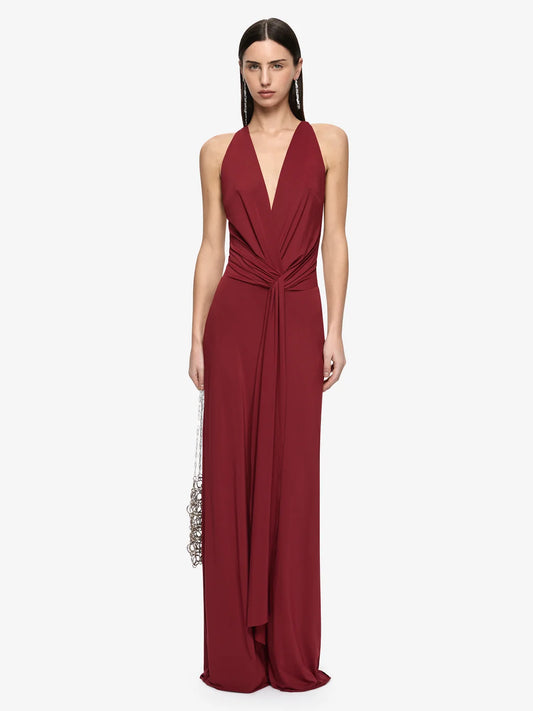 BEC + BRIDGE - Thalia V Maxi Dress in Syrah
