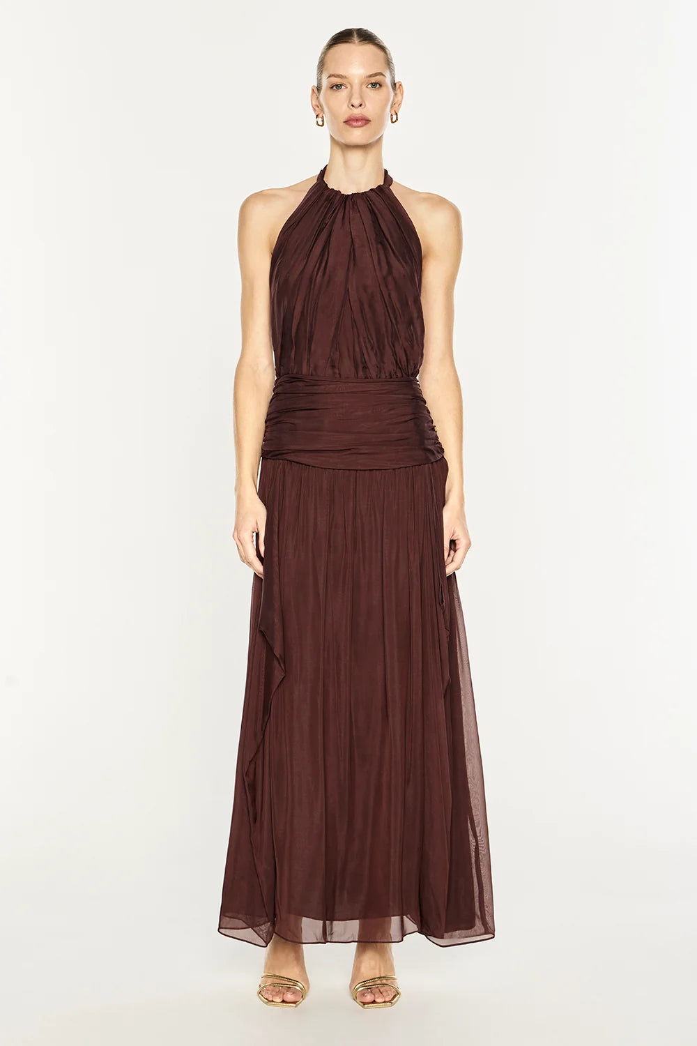 Manning Cartell - Untamed Allure Halter Dress IN COCOA BROWN
