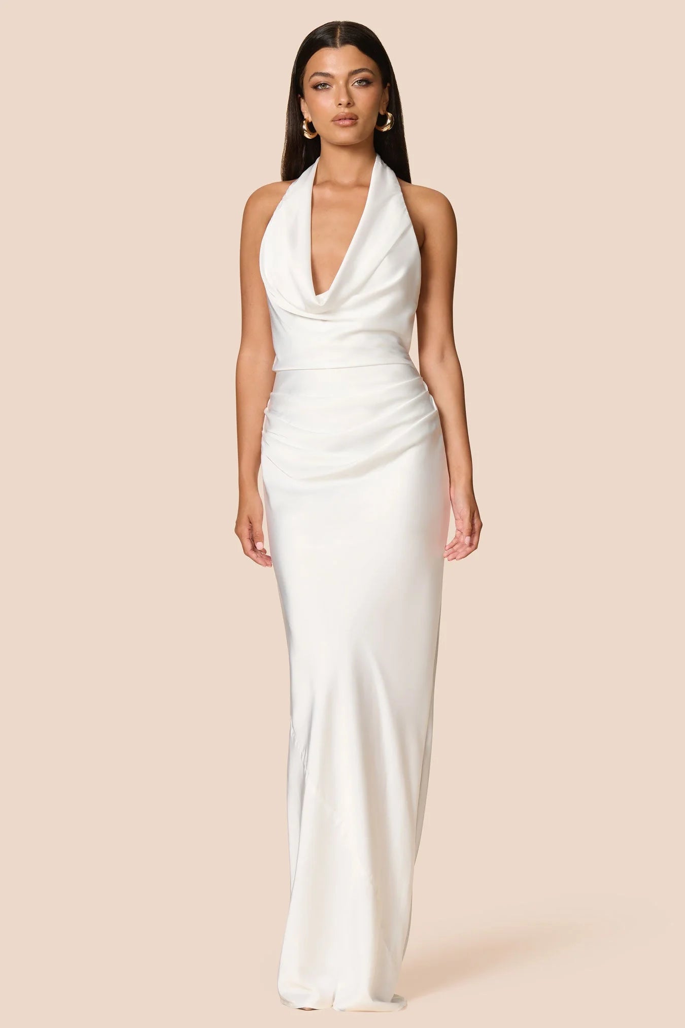 Nookie Penelope Drape Gown in Ivory