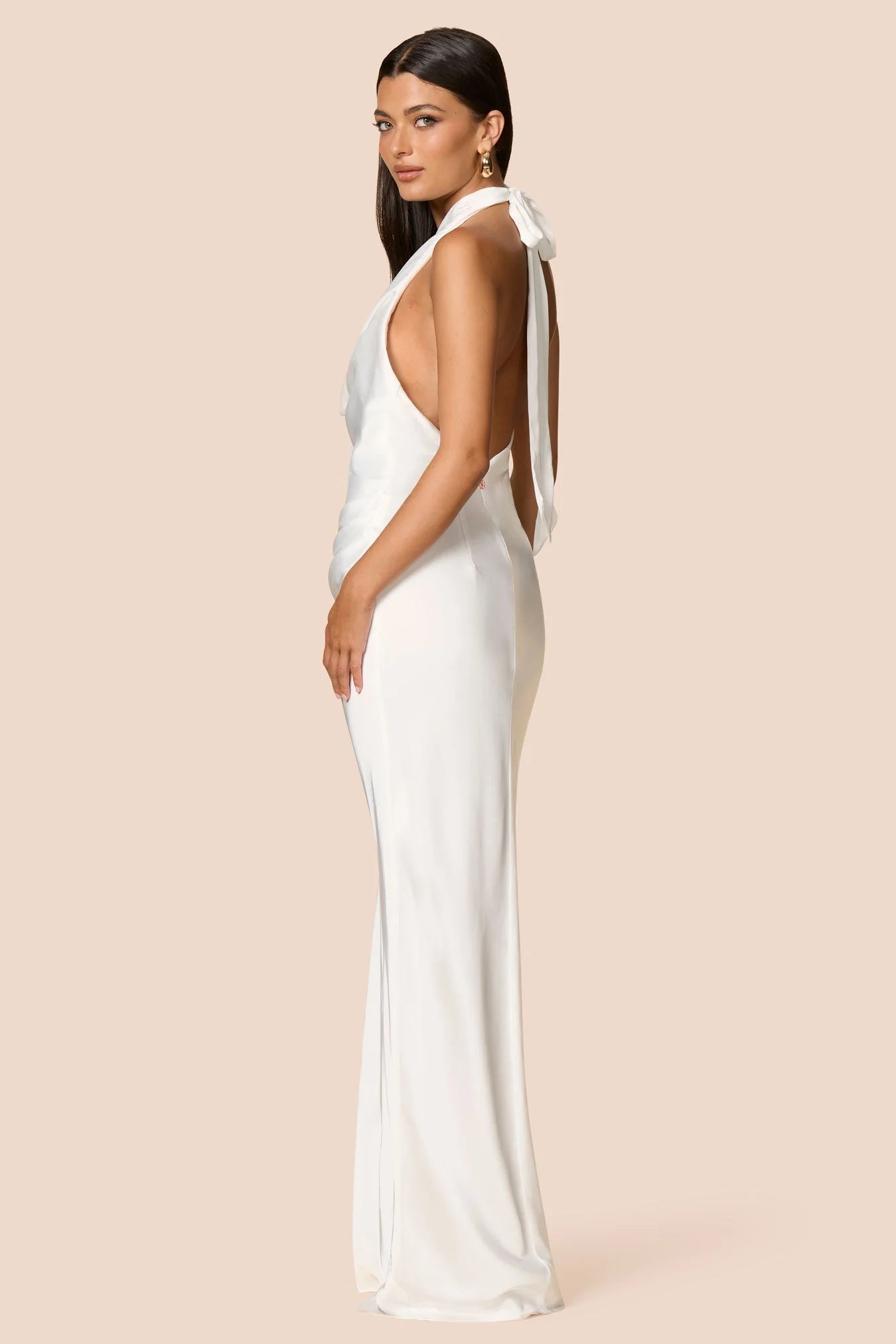Nookie Penelope Drape Gown in Ivory