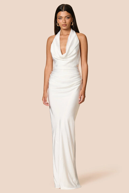 Nookie Penelope Drape Gown in Ivory