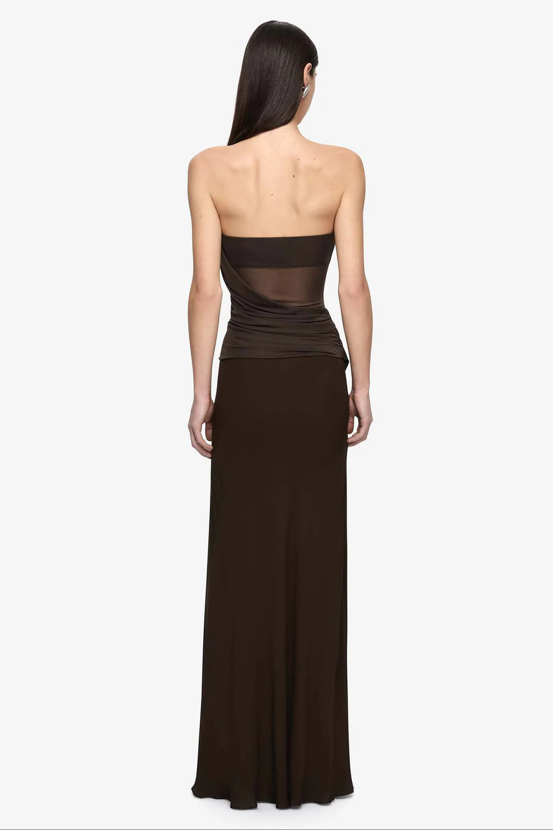 BEC + BRIDGE - XANTHI STRAPLESS MAXI DRESS - In Bitter Choc