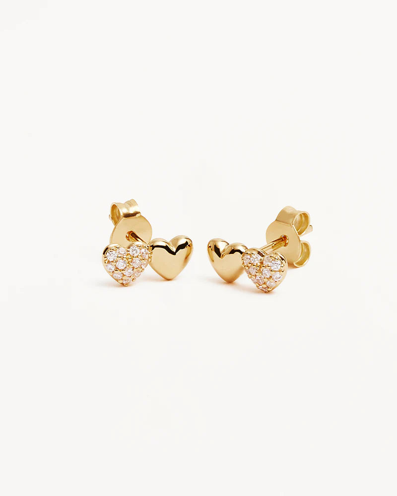 BY CHARLOTTE - Always By Your Side Stud Earrings In Gold Vermeil