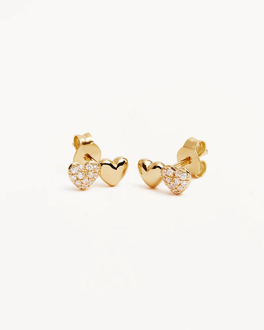 BY CHARLOTTE - Always By Your Side Stud Earrings In Gold Vermeil