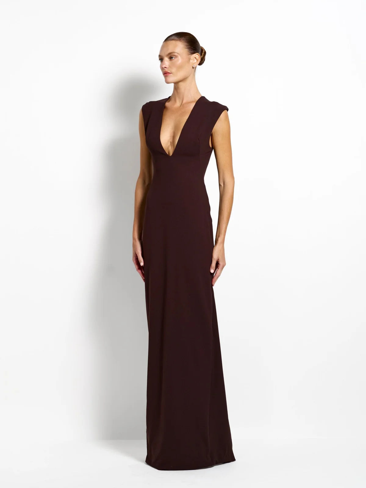 EFFIE KAT Analie Gown Coffee