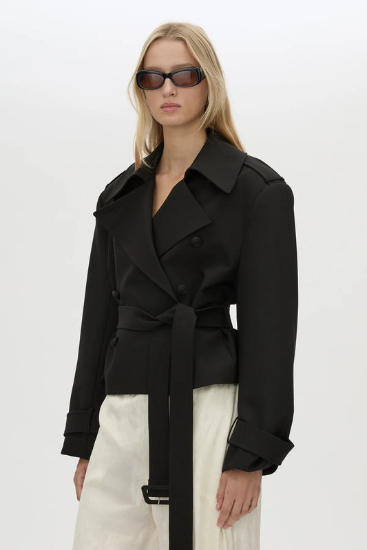 Camilla and Marc - Asena Short Trench IN BLACK