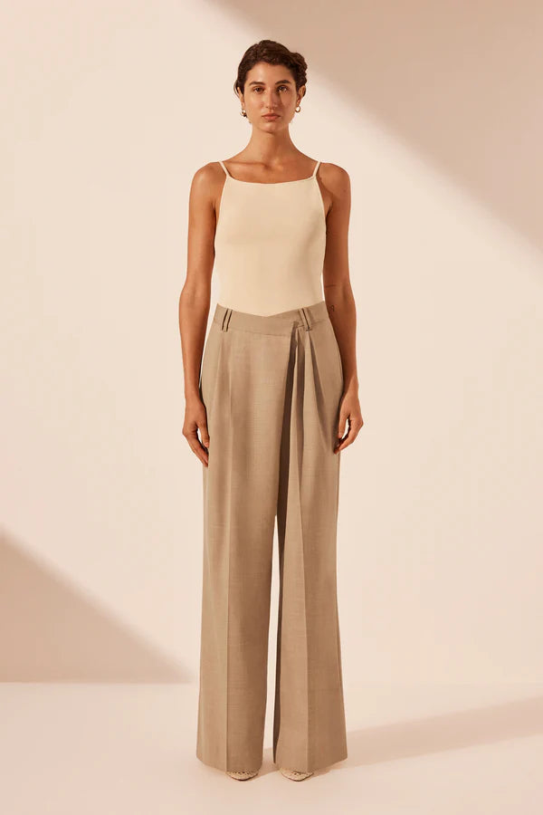 SHONA JOY Asymmetrical Plear Front Pant