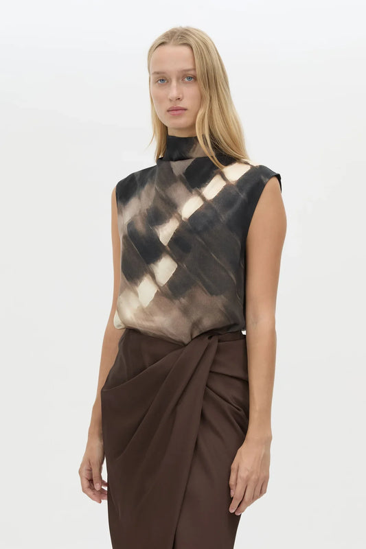CAMILLA AND MARC - Asper Top in Chocolate Print