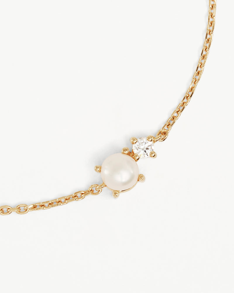 BY CHARLOTTE - Serenely Yours Pearl Bracelet in Gold Vermeil