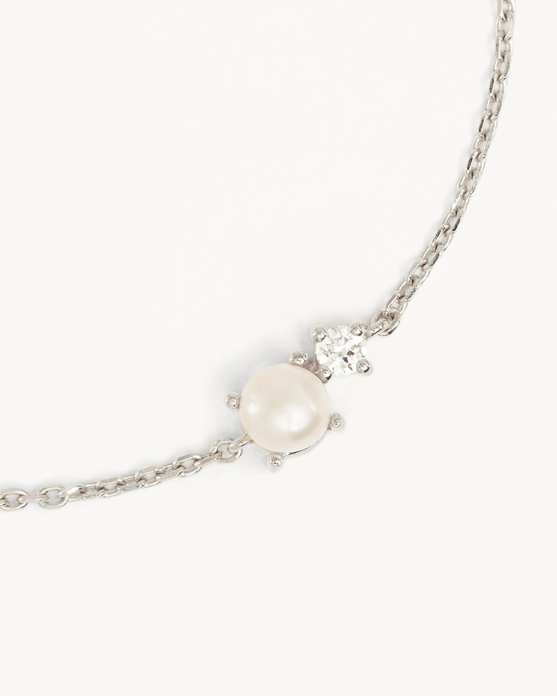 BY CHARLOTTE - Serenely Yours Pearl Bracelet in Sterling Silver
