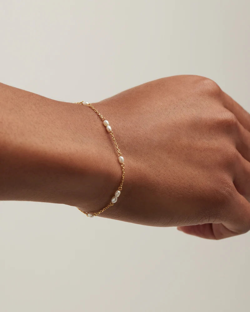 BY CHARLOTTE - Serene Dreams Pearl Bracelet in Gold Vermeil